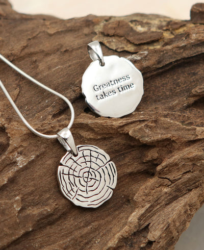 Greatness Takes Time: Lesson from Tree inspirational Pendant