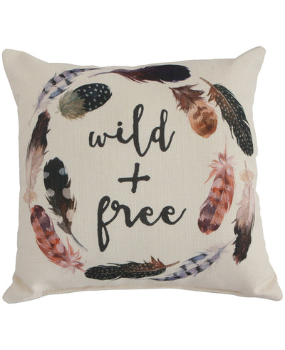 wild and free pillow