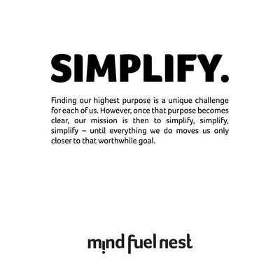 THOUGHT OF THE DAY: SIMPLIFY