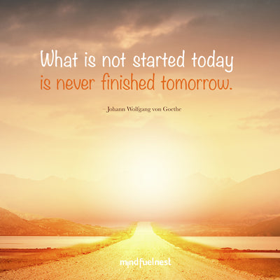 START NOW, QUOTE BY JOHANN WOLFGANG VON GOETHE