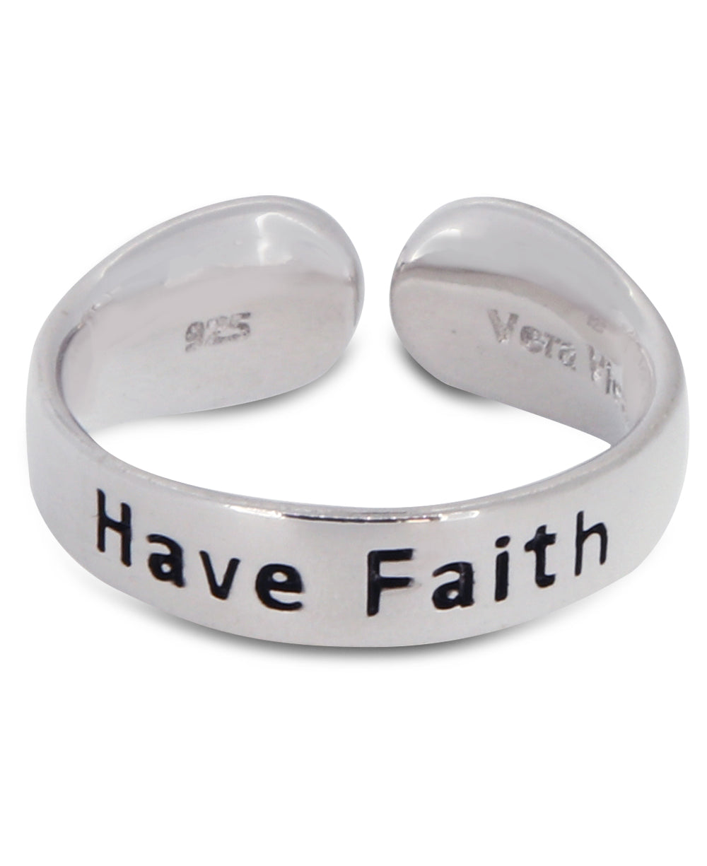 Have Faith Sterling Adjustable Dandelion Ring – Vera Viva