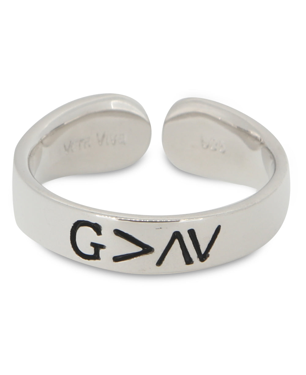 God is Greater Than the Highs and Lows, Sterling Adjustable Ring