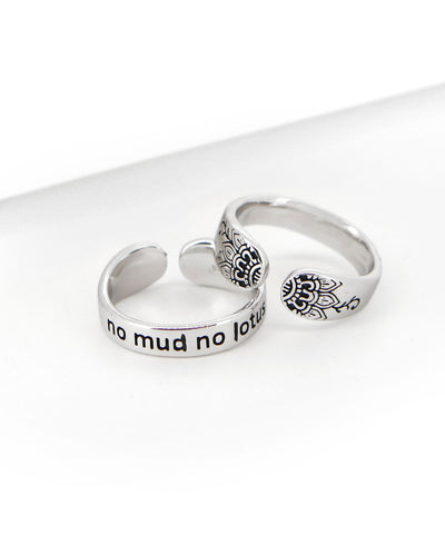 No Mud No Lotus Ring