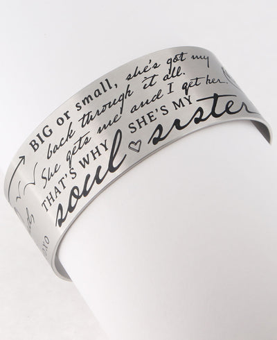 Soul sister inspirational bracelet