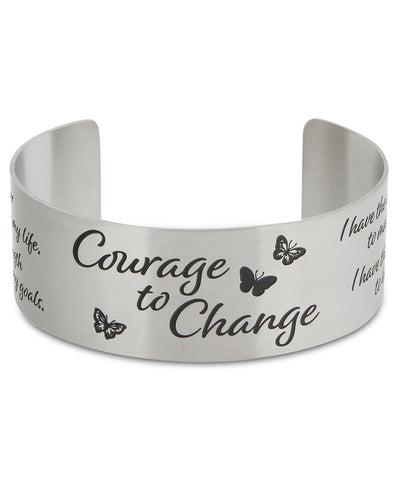 Courage to change inspirational Cuff Bracelet