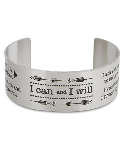 I can nd I will Inspirational Cuff Bracelet