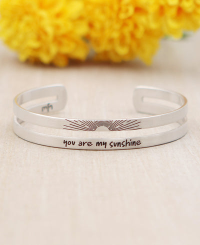 You are my sunshine inspirational bracelet